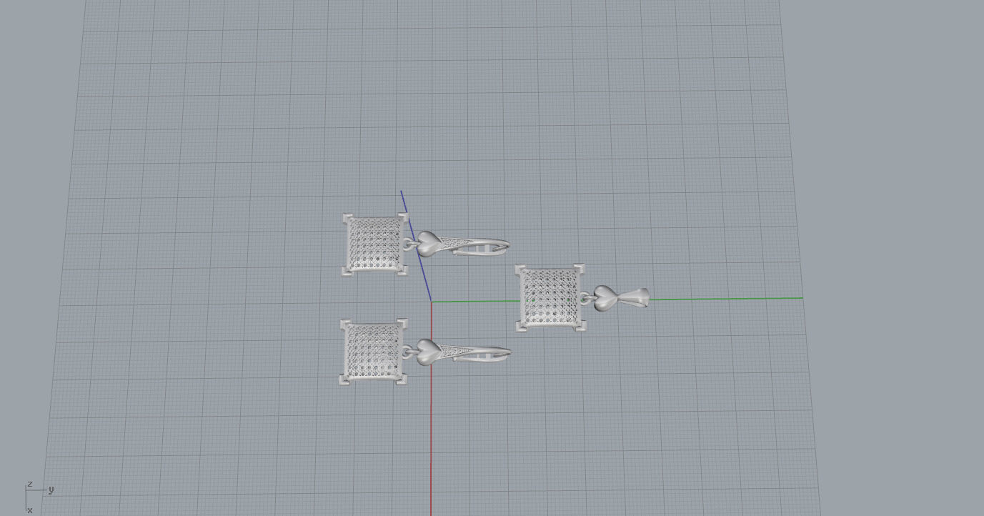 Earrings and Pendant 3D print model_20