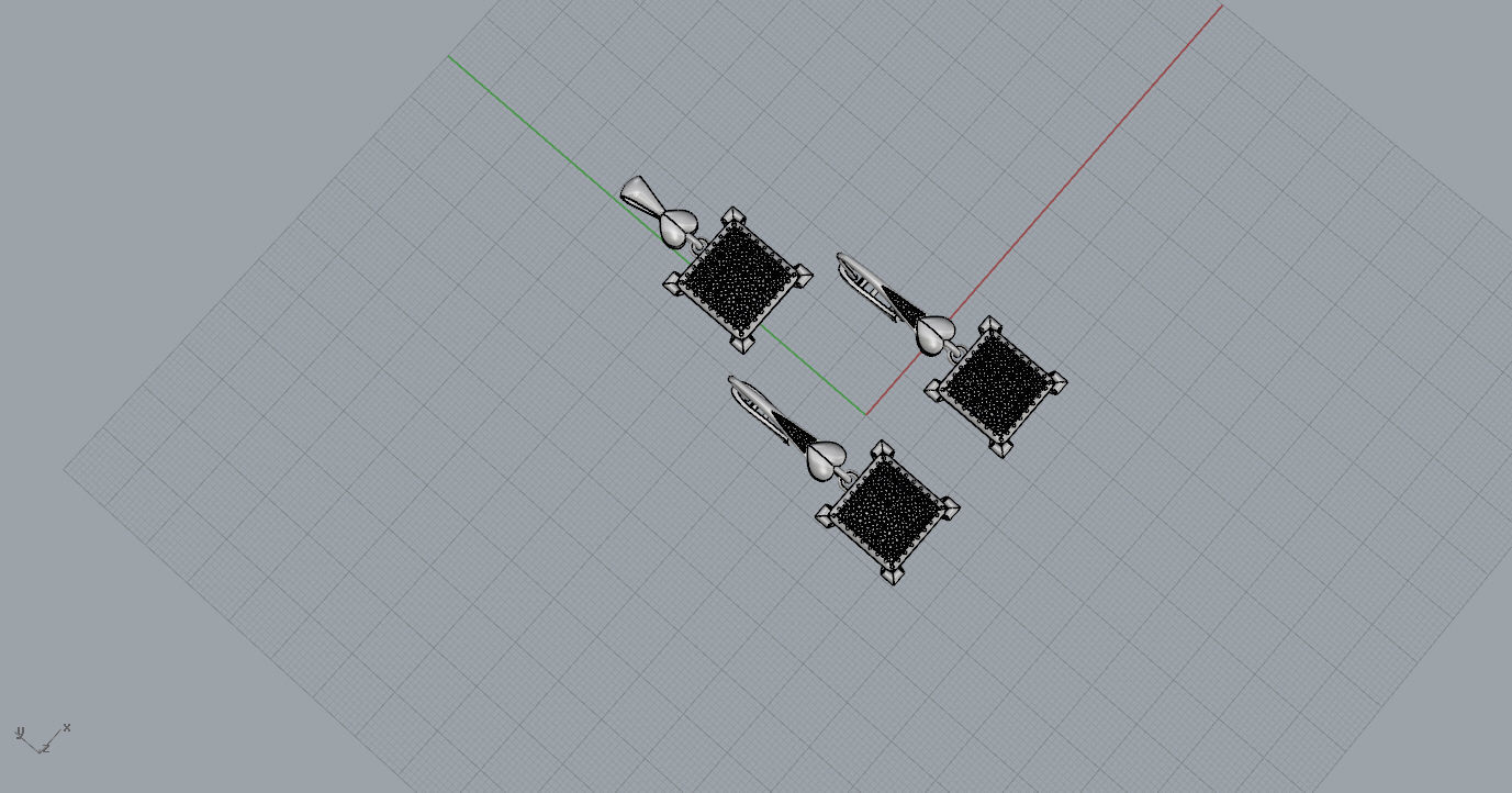 Earrings and Pendant 3D print model_18