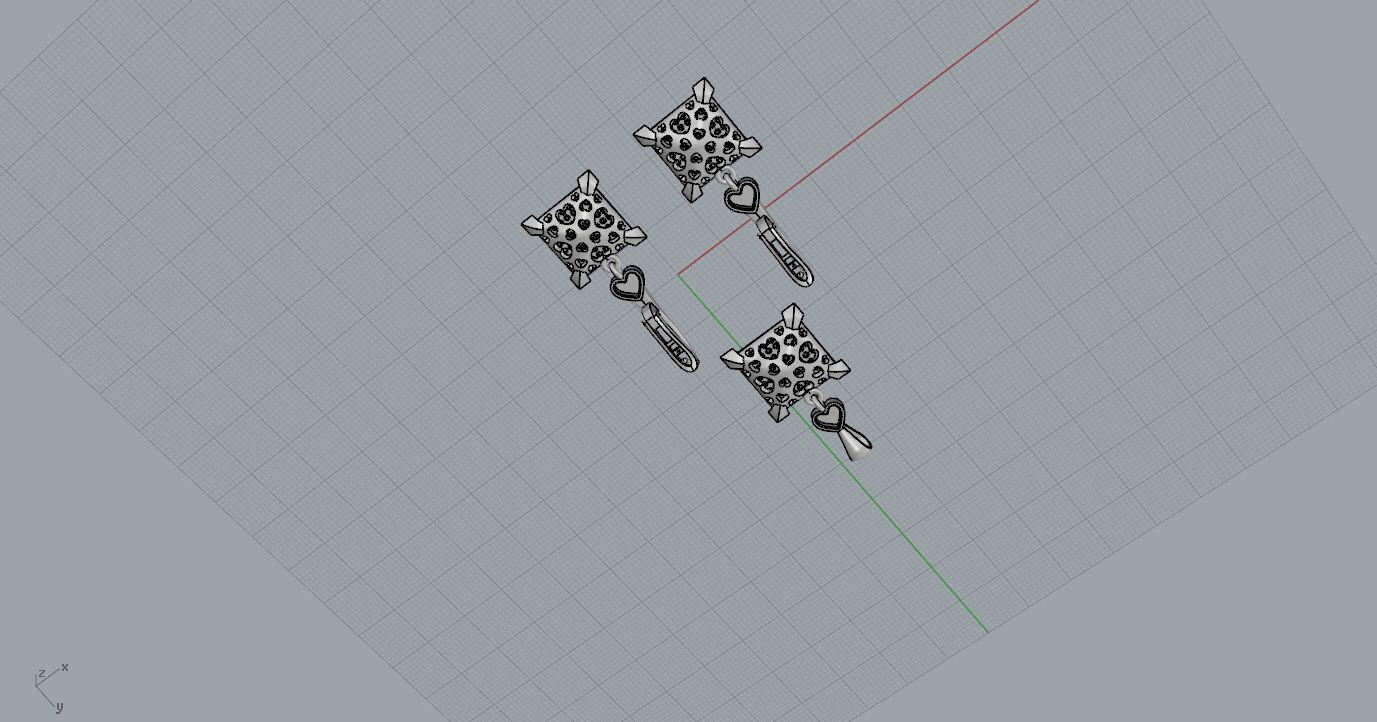 Earrings and Pendant 3D print model_19