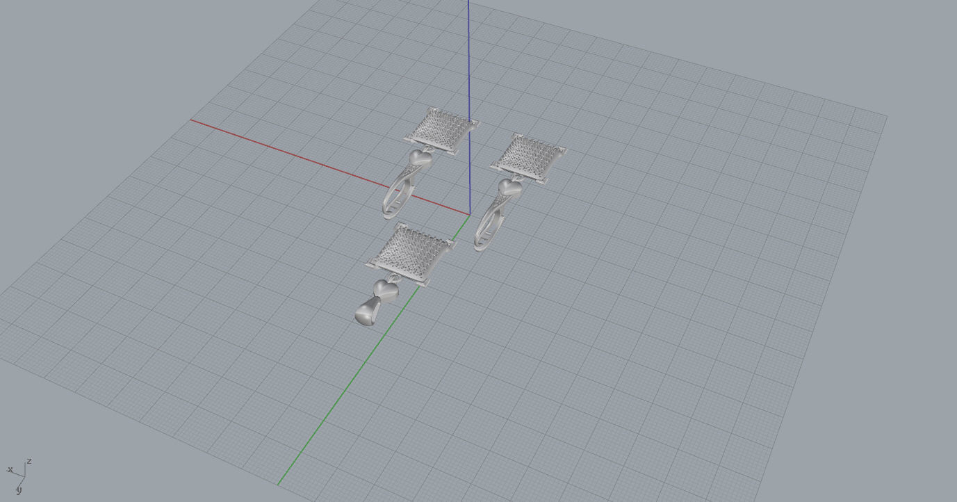 Earrings and Pendant 3D print model_21