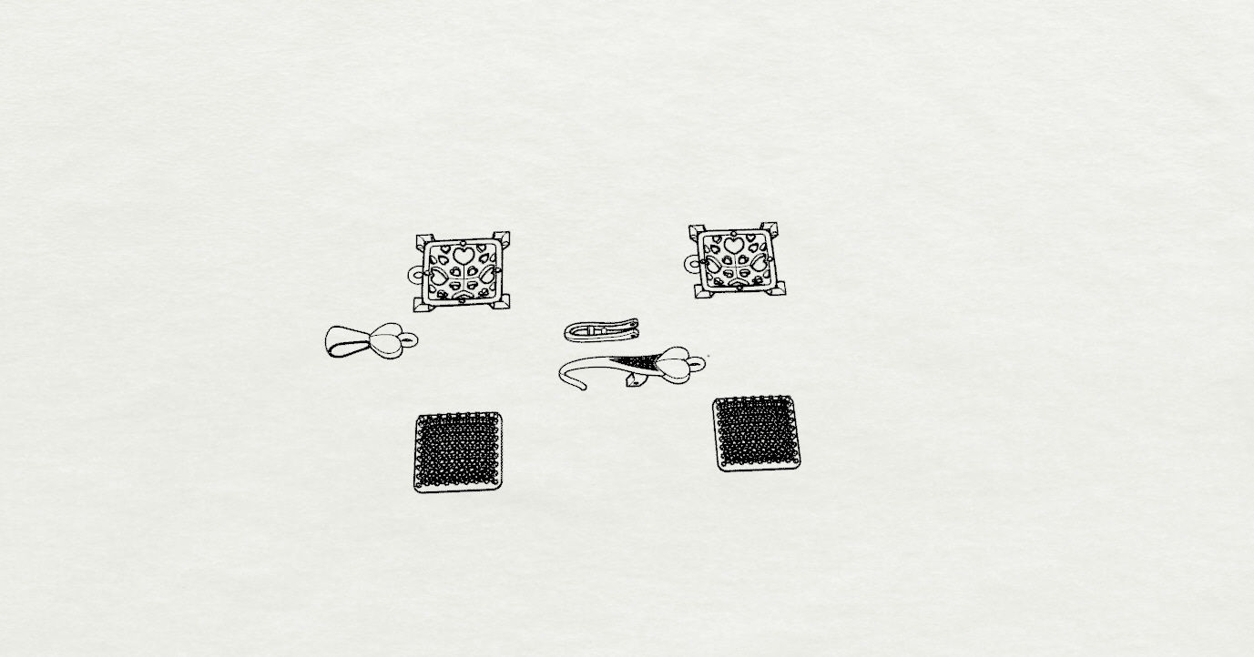 Earrings and Pendant 3D print model_28