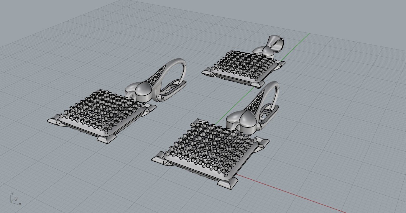 Earrings and Pendant 3D print model_16