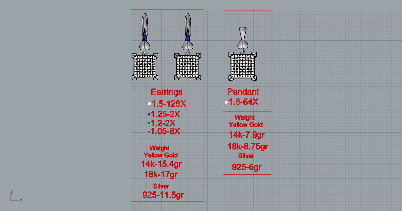 Earrings and Pendant 3D print model_14