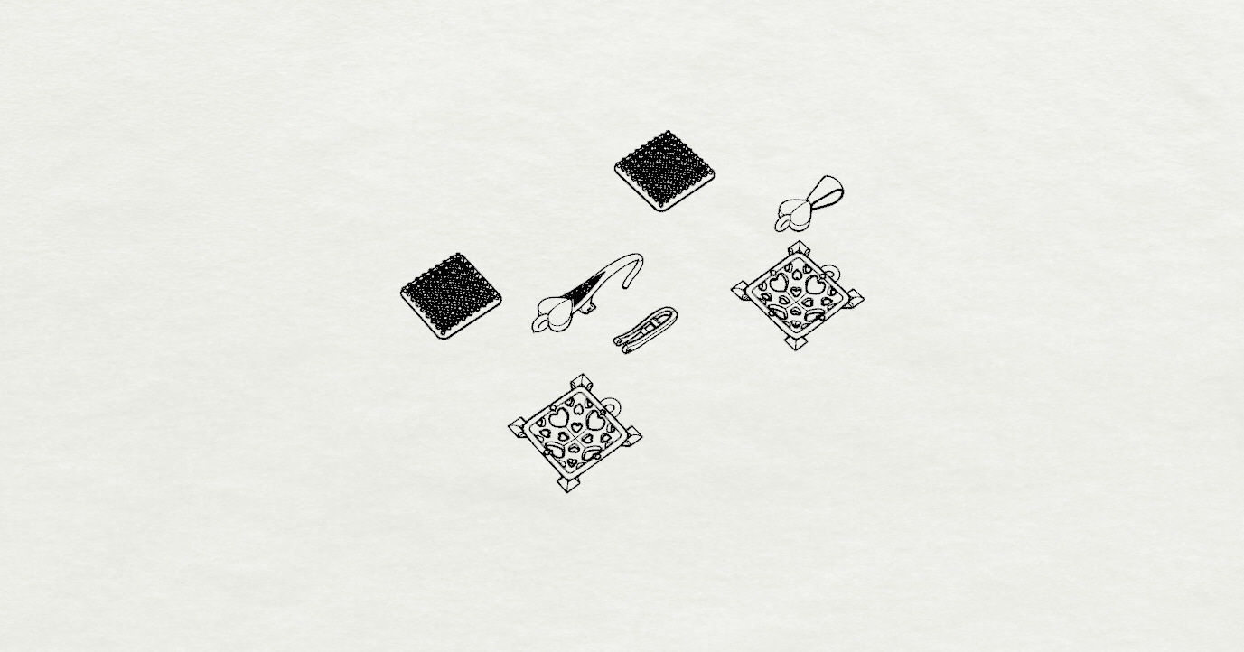 Earrings and Pendant 3D print model_26