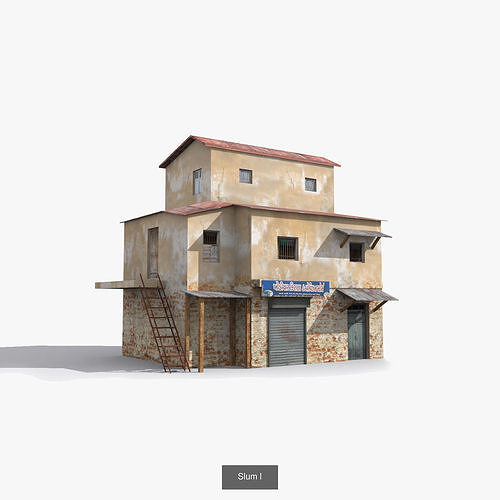 19 Slum Collection Low-poly 3D model  3D Model Pack 5