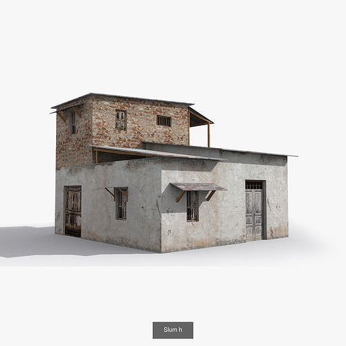 19 Slum Collection Low-poly 3D model  3D Model Pack 3