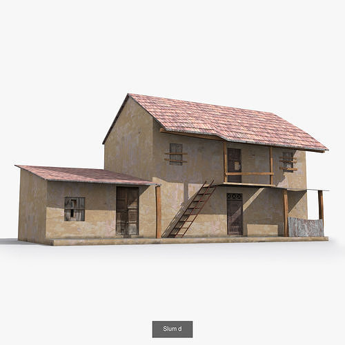 19 Slum Collection Low-poly 3D model  3D Model Pack 2