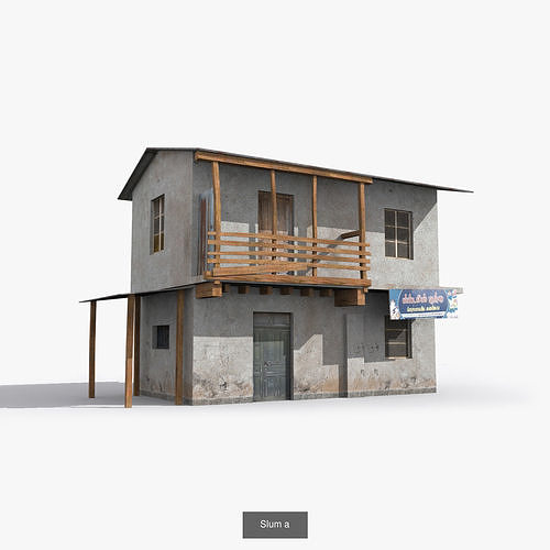 19 Slum Collection Low-poly 3D model  3D Model Pack 7