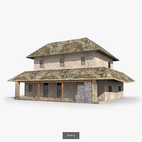 19 Slum Collection Low-poly 3D model  3D Model Pack 6