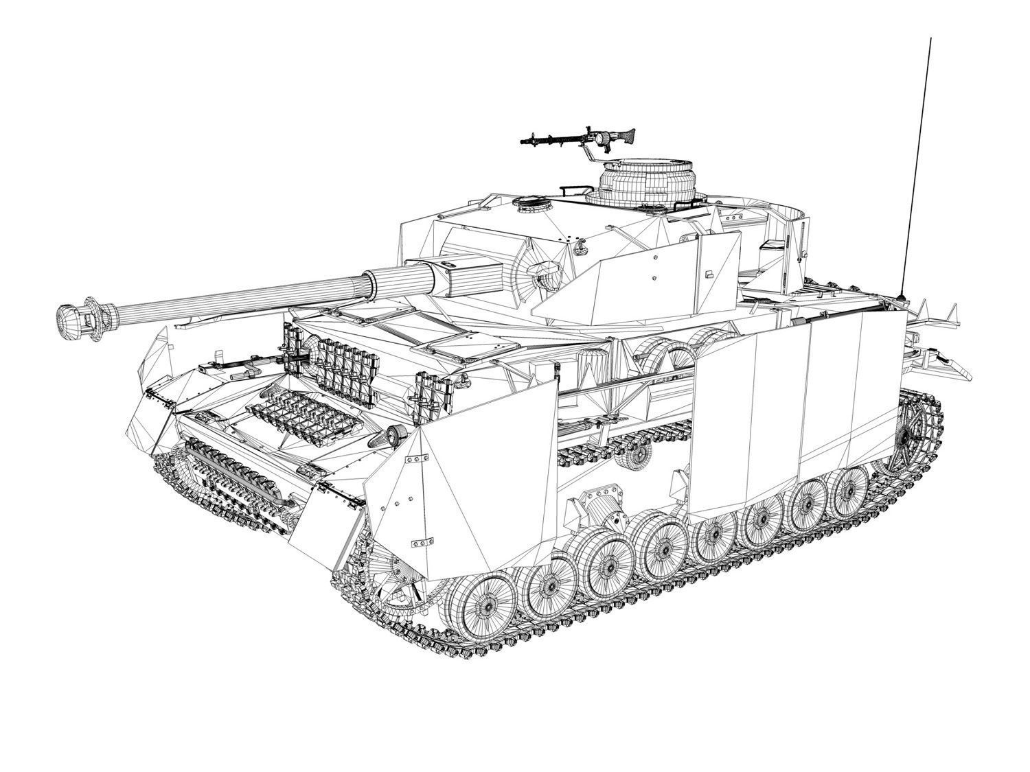 SD KFZ 161 PzKpfw IV - Panzer 4 - Ausf H 3D model_10