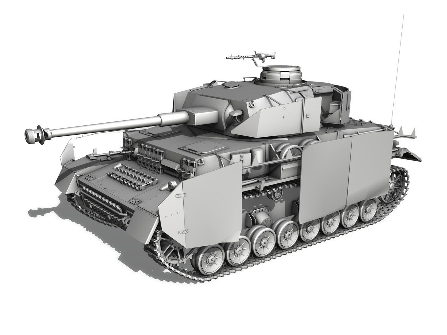 SD KFZ 161 PzKpfw IV - Panzer 4 - Ausf H 3D model_2