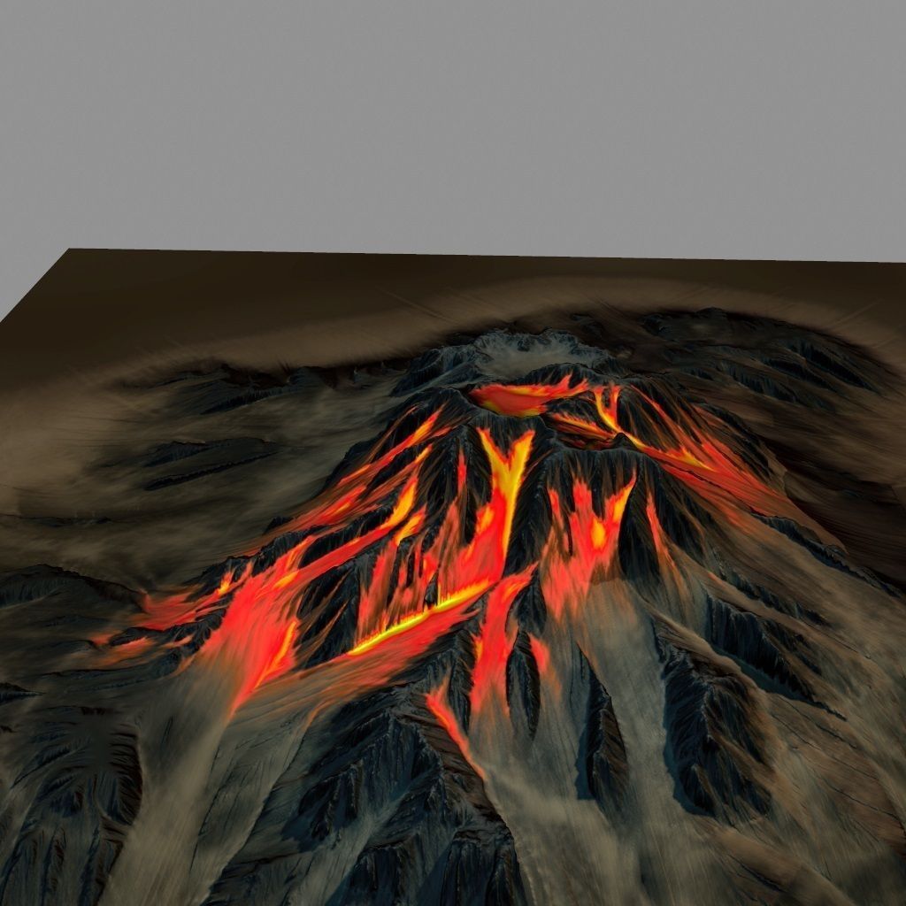 volkano mountain 3D model_17
