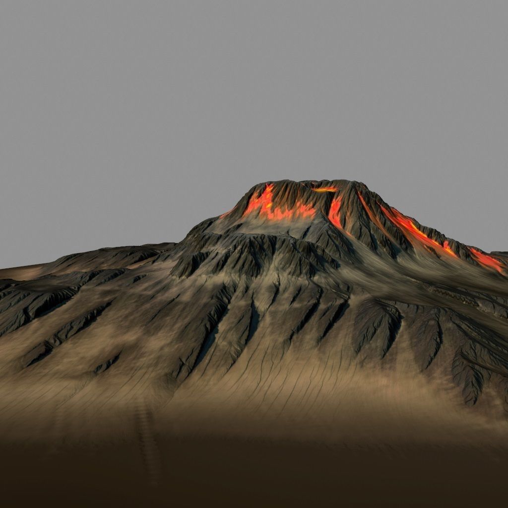 volkano mountain 3D model_13