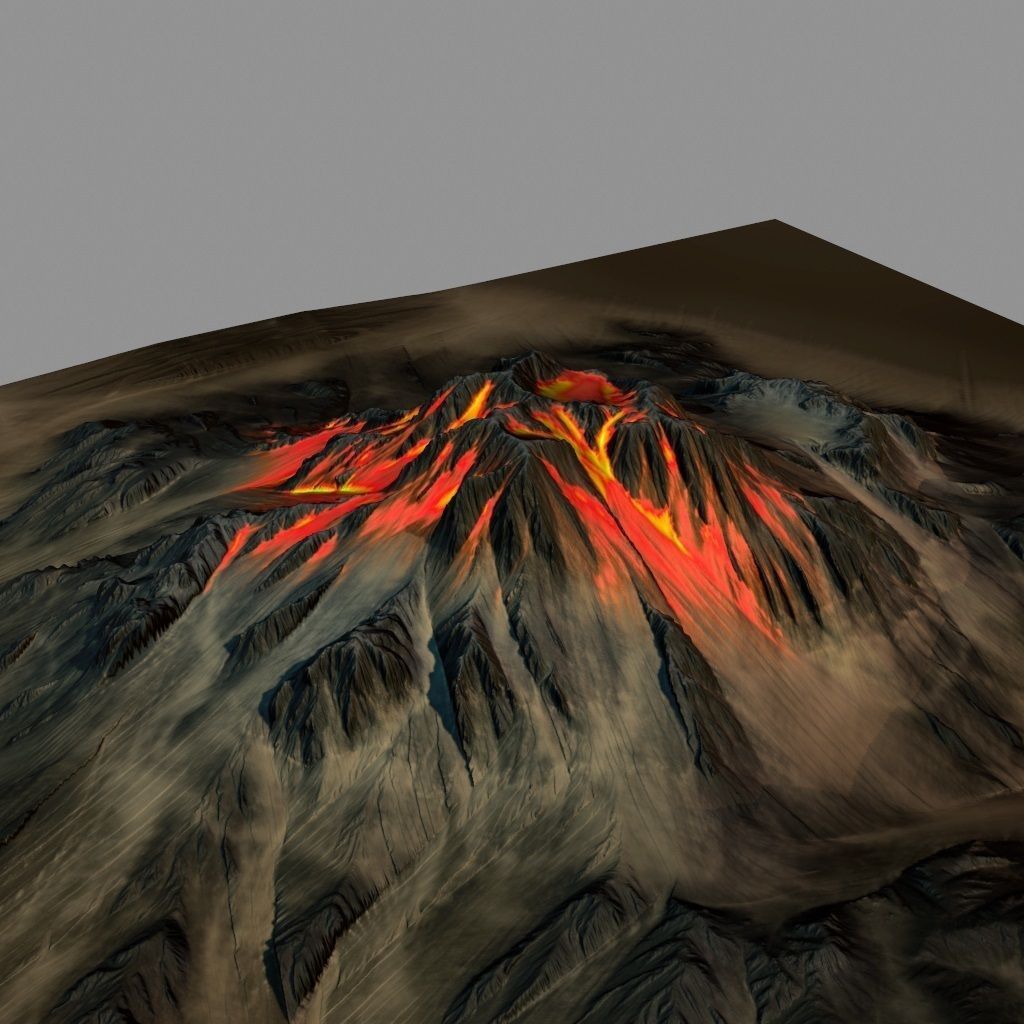 volkano mountain 3D model_16