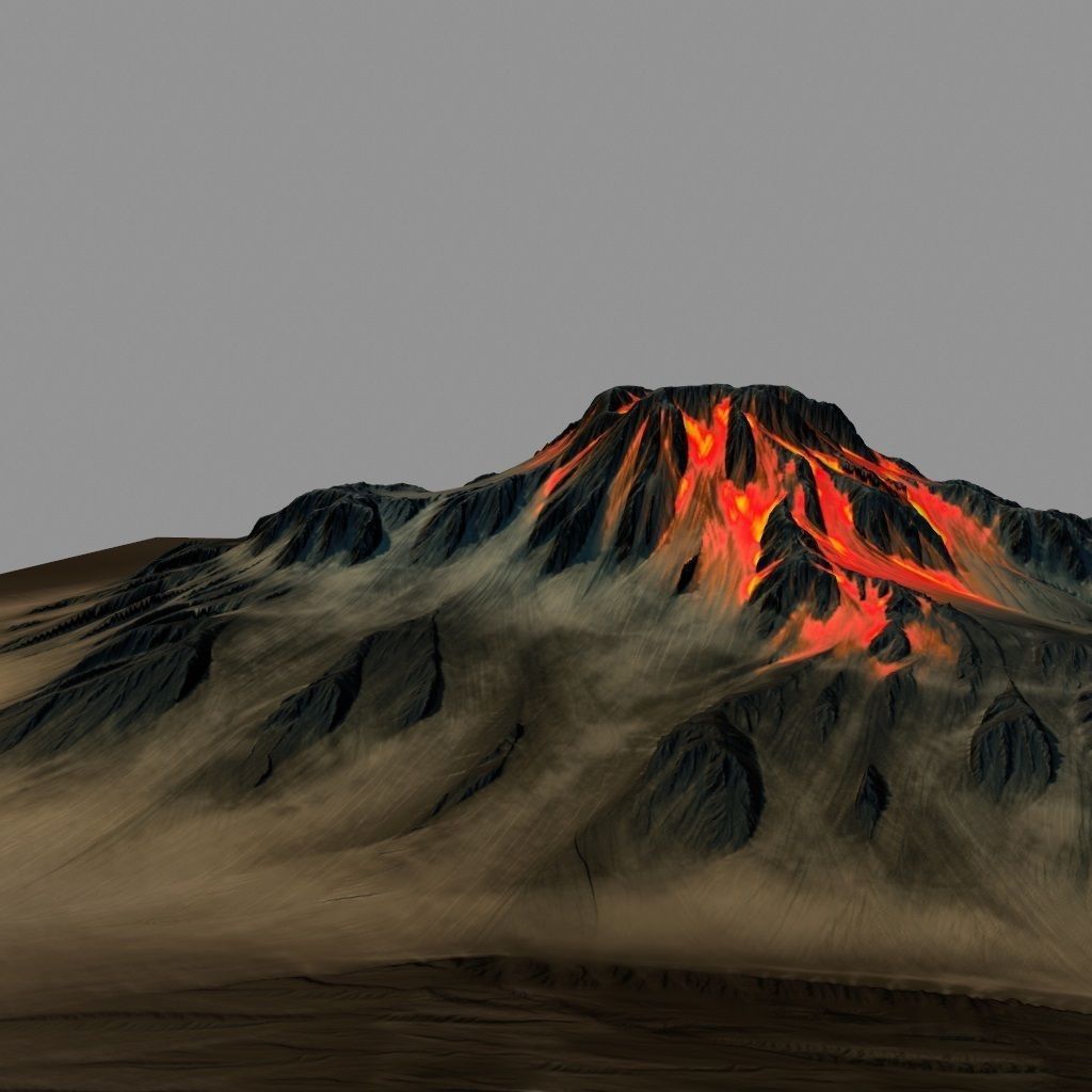 volkano mountain 3D model_12