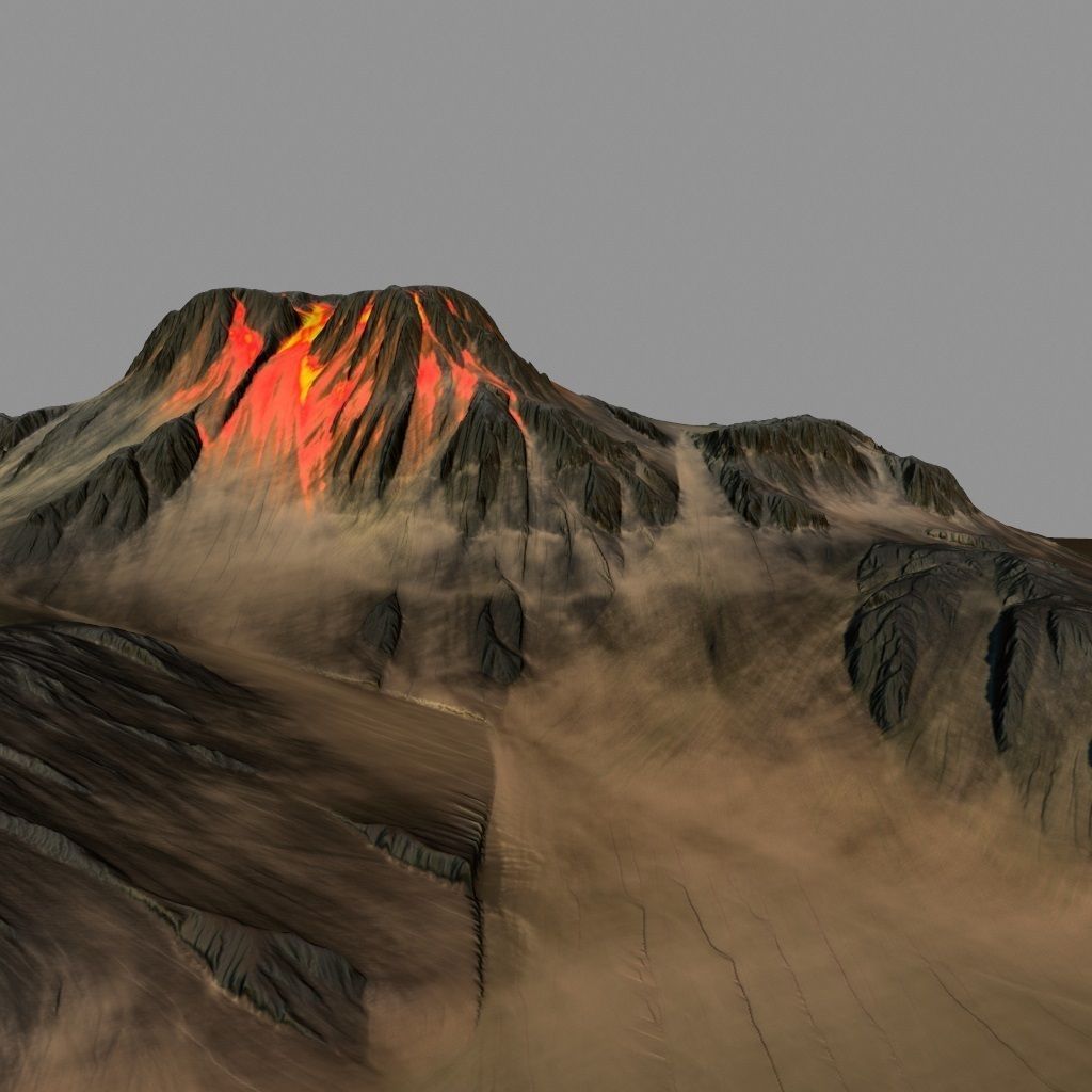 volkano mountain 3D model_1