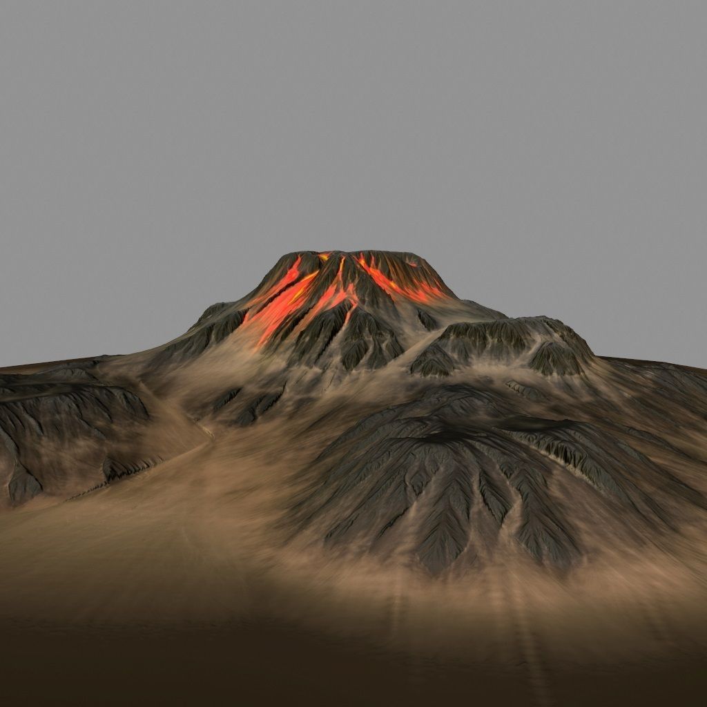 volkano mountain 3D model_15