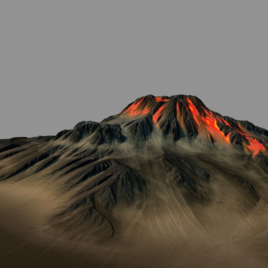 volkano mountain 3D model_11