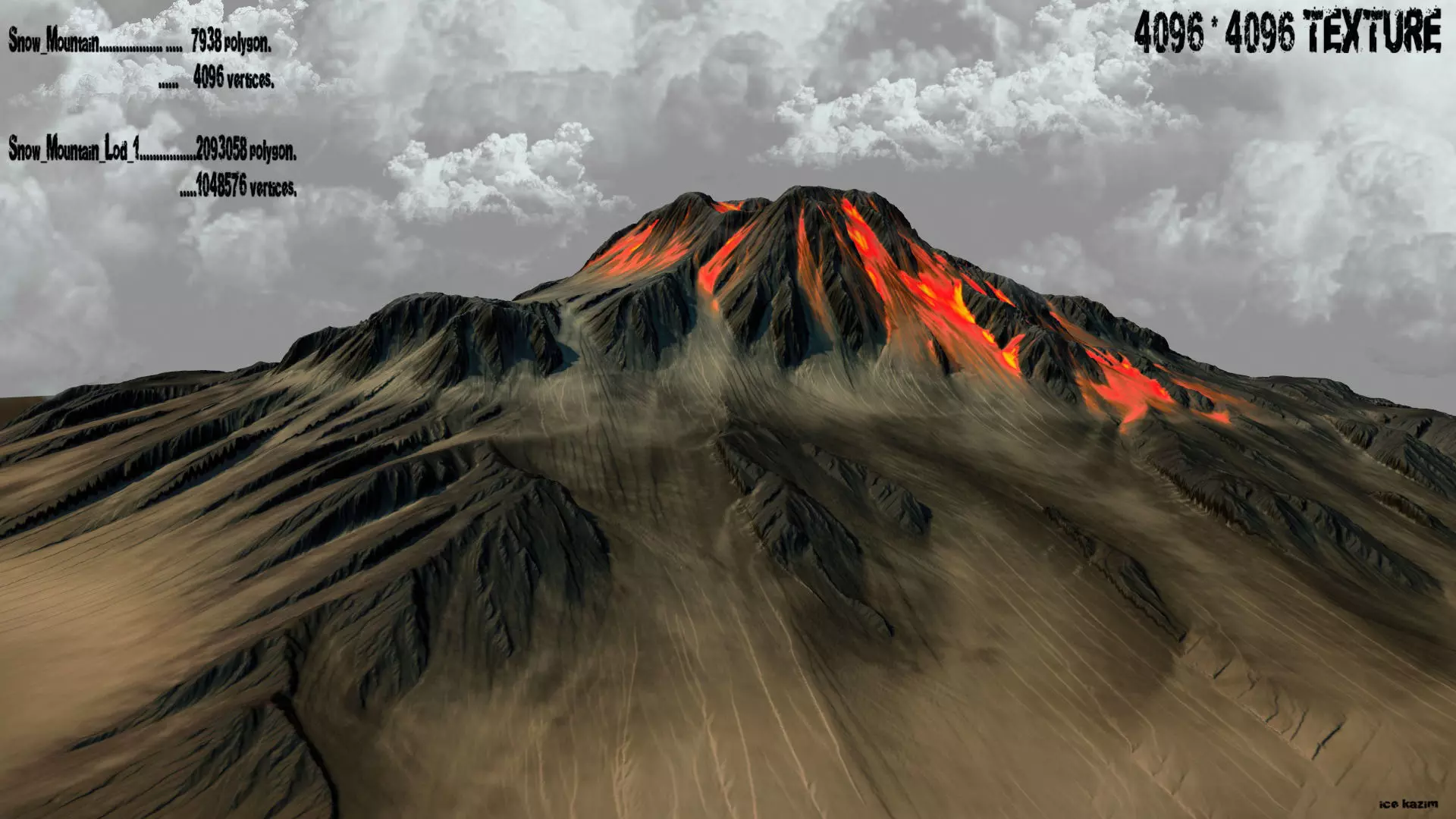 volkano mountain 3D model_0