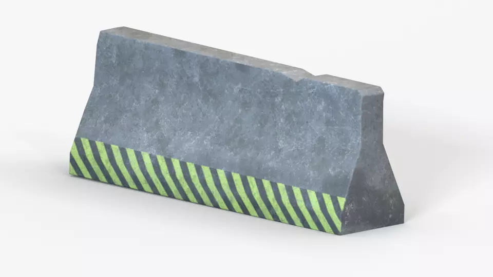 Road Barrier 2 Free low-poly 3D model