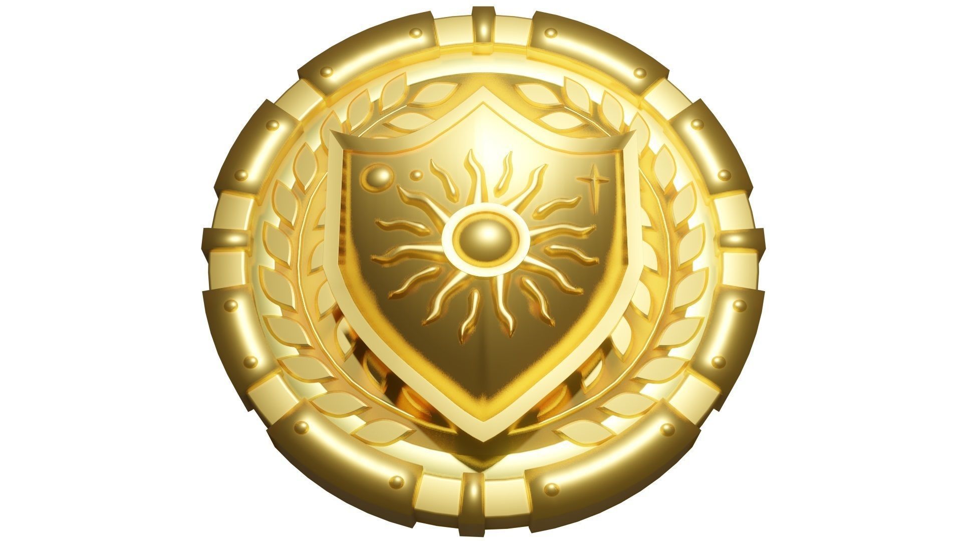 Medallion Sun Wreath  3D model_1