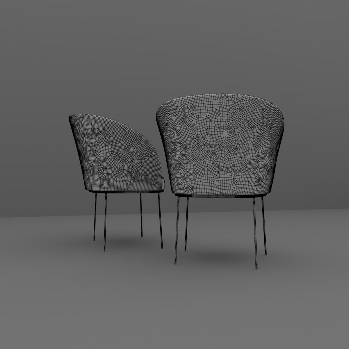 Chair gold 3D model_13
