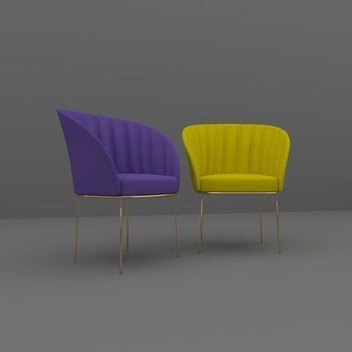 Chair gold 3D model