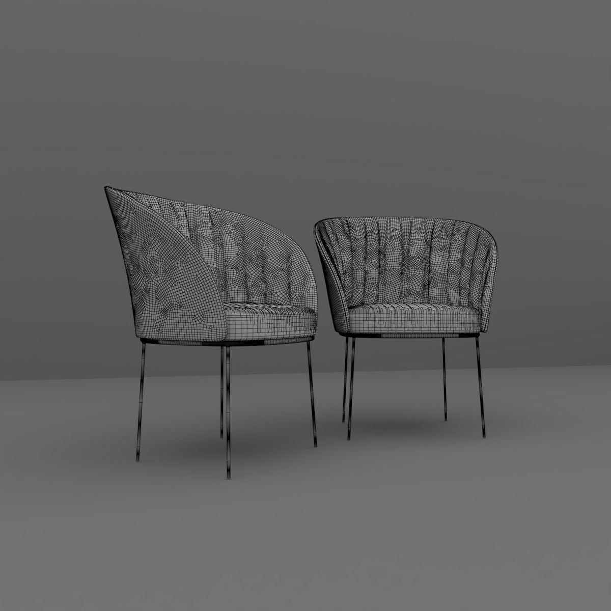 Chair gold 3D model_12