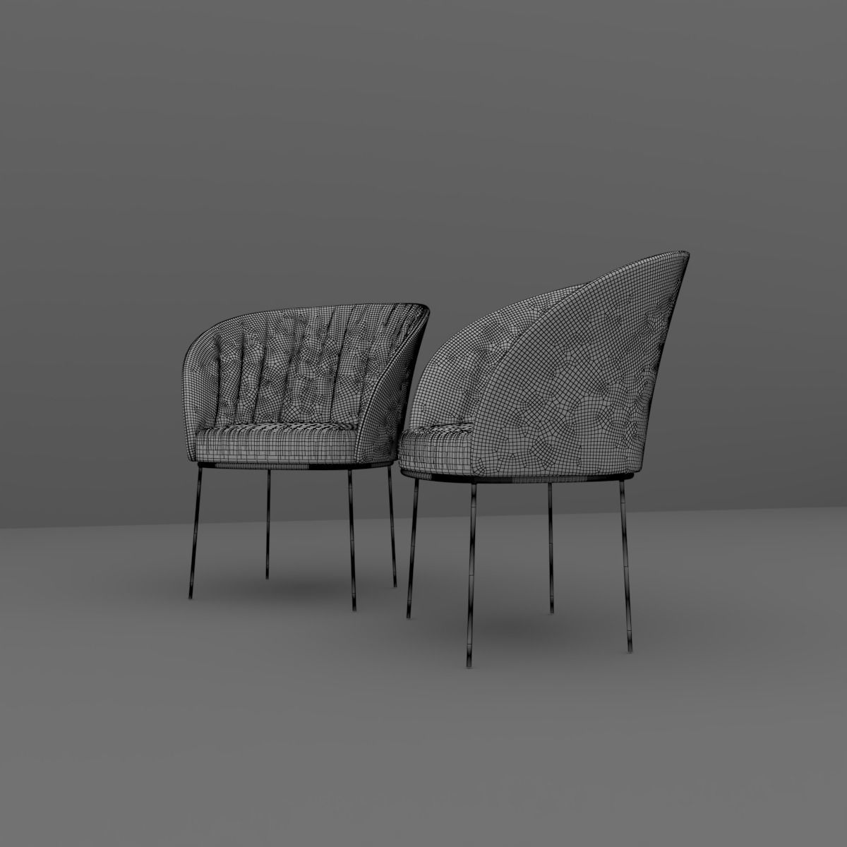 Chair gold 3D model_14