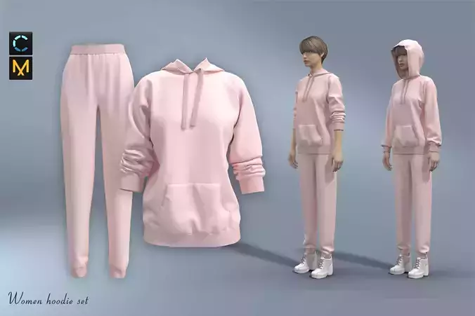 Hoodie set girl sweatpants