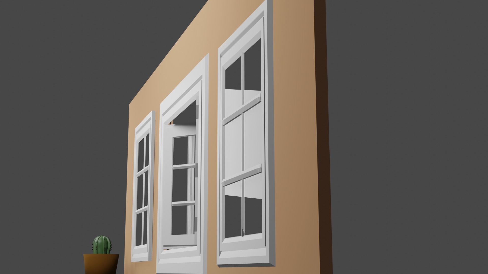 French Style window free 3D model CGTrader