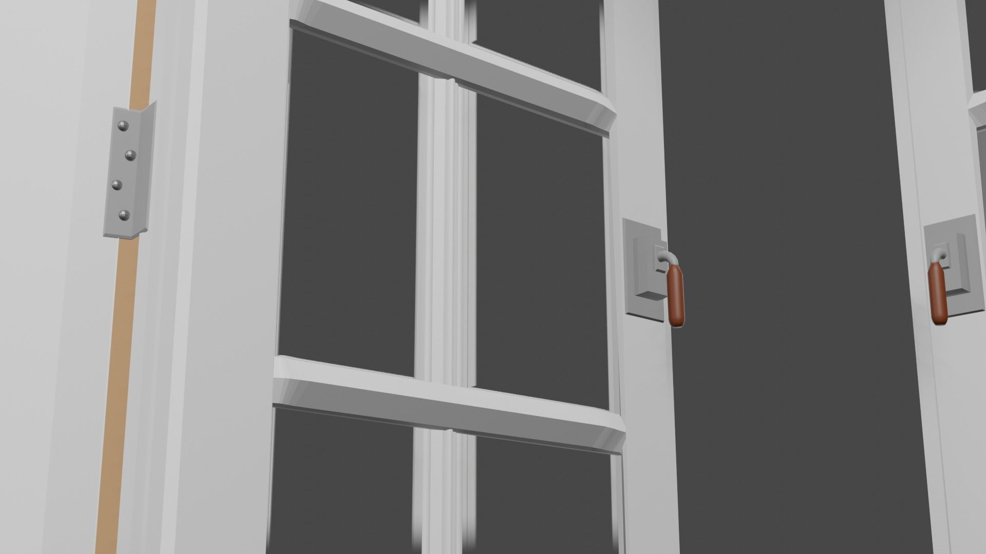 French Style window Free 3D model_5