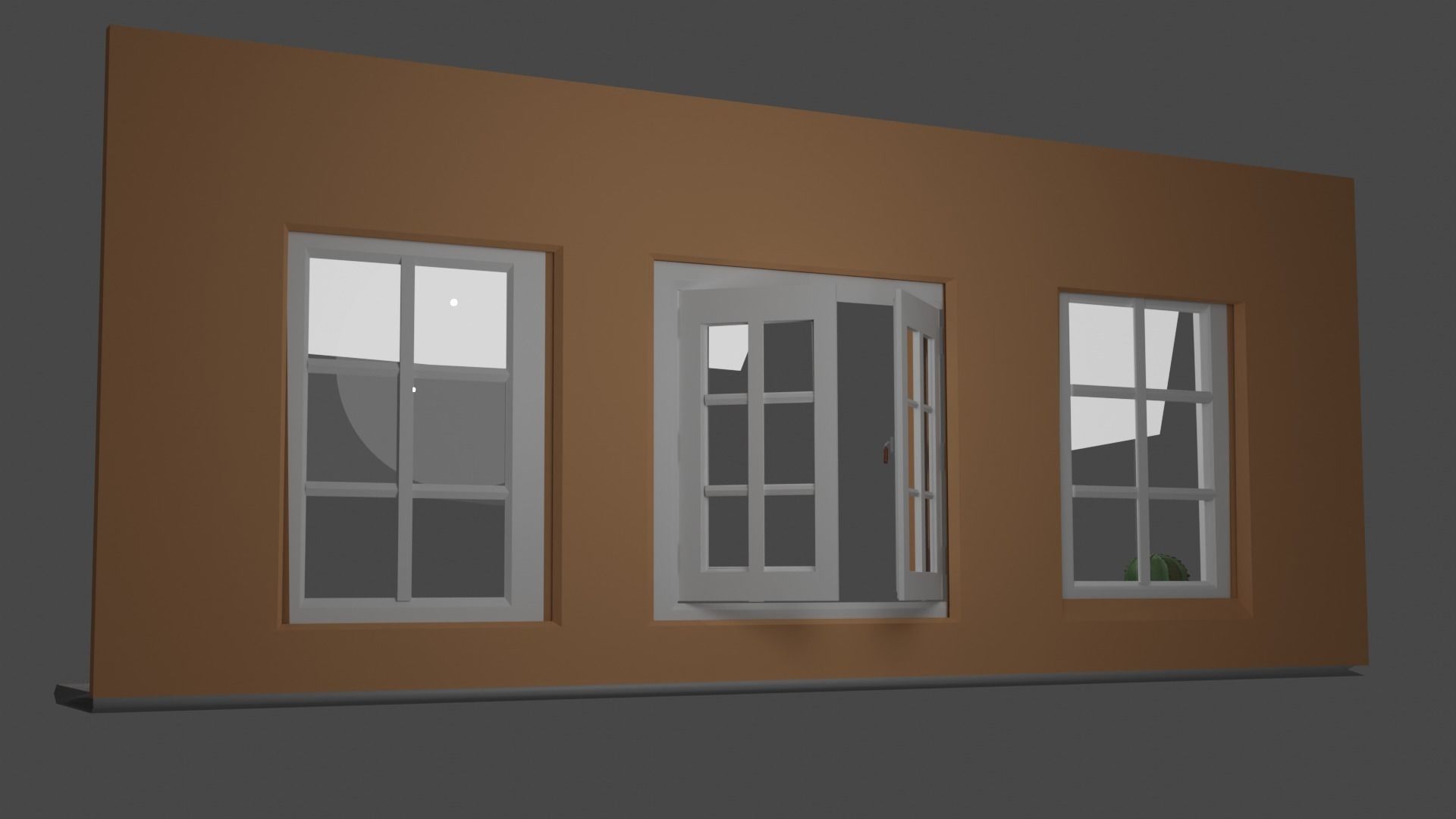 French Style window Free 3D model_3