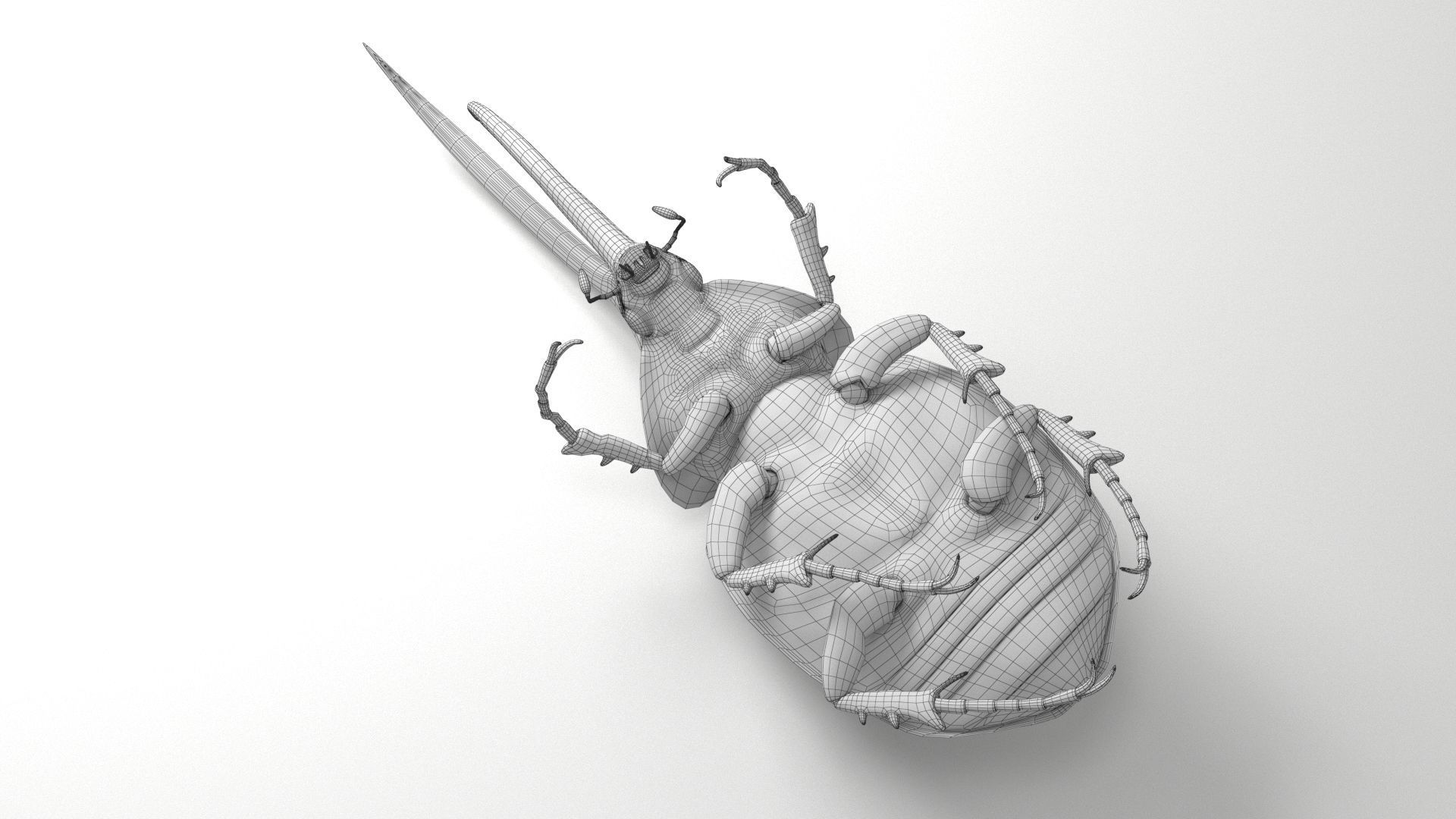 Hercules Beetle rigged for 3ds Max 3D model_5