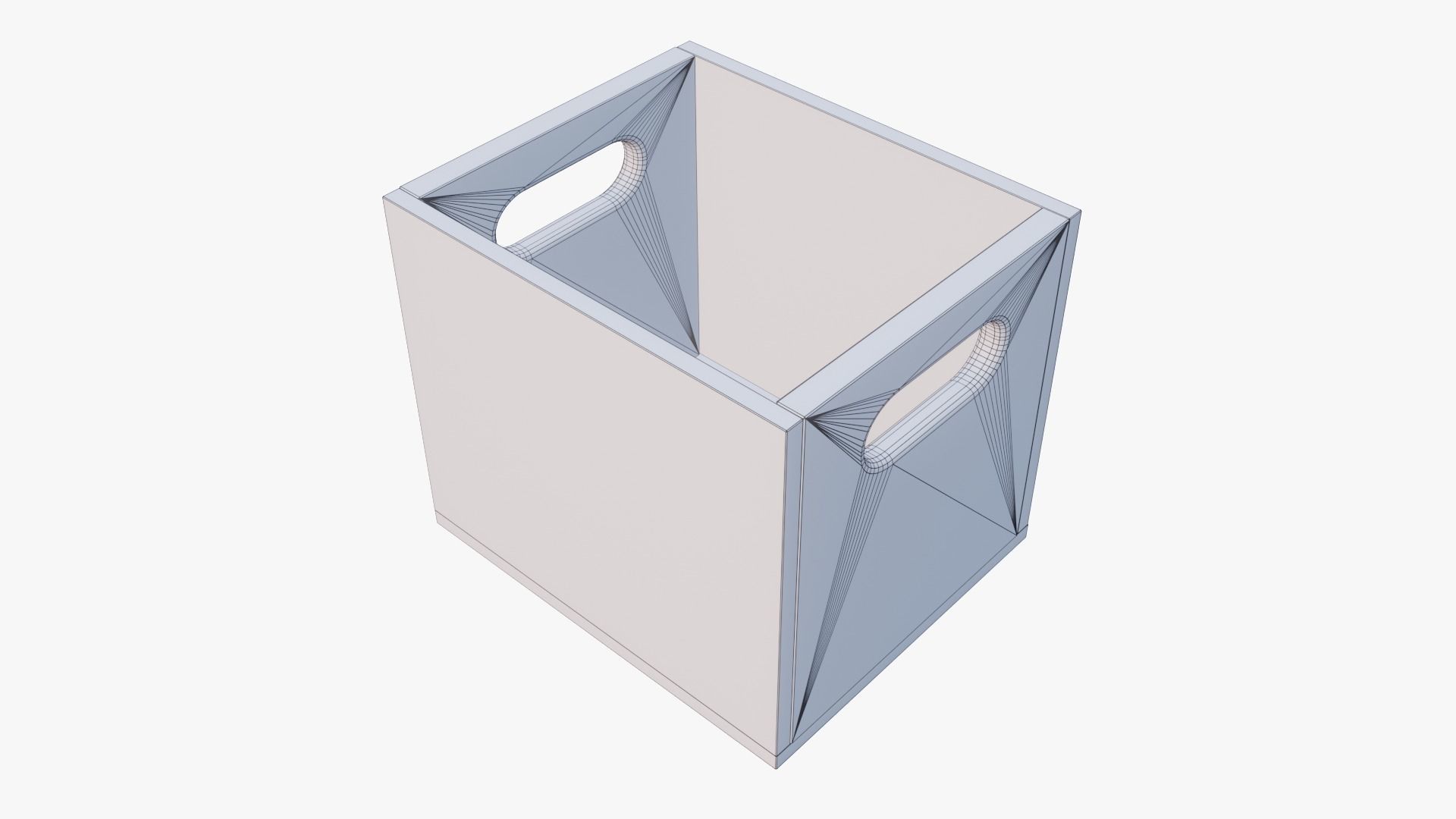 Wooden Storage Box Low-poly 3D model_8