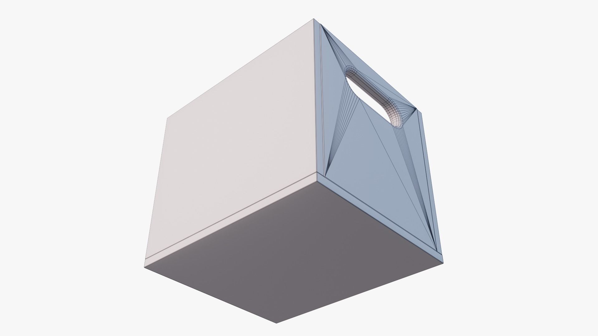 Wooden Storage Box Low-poly 3D model_7