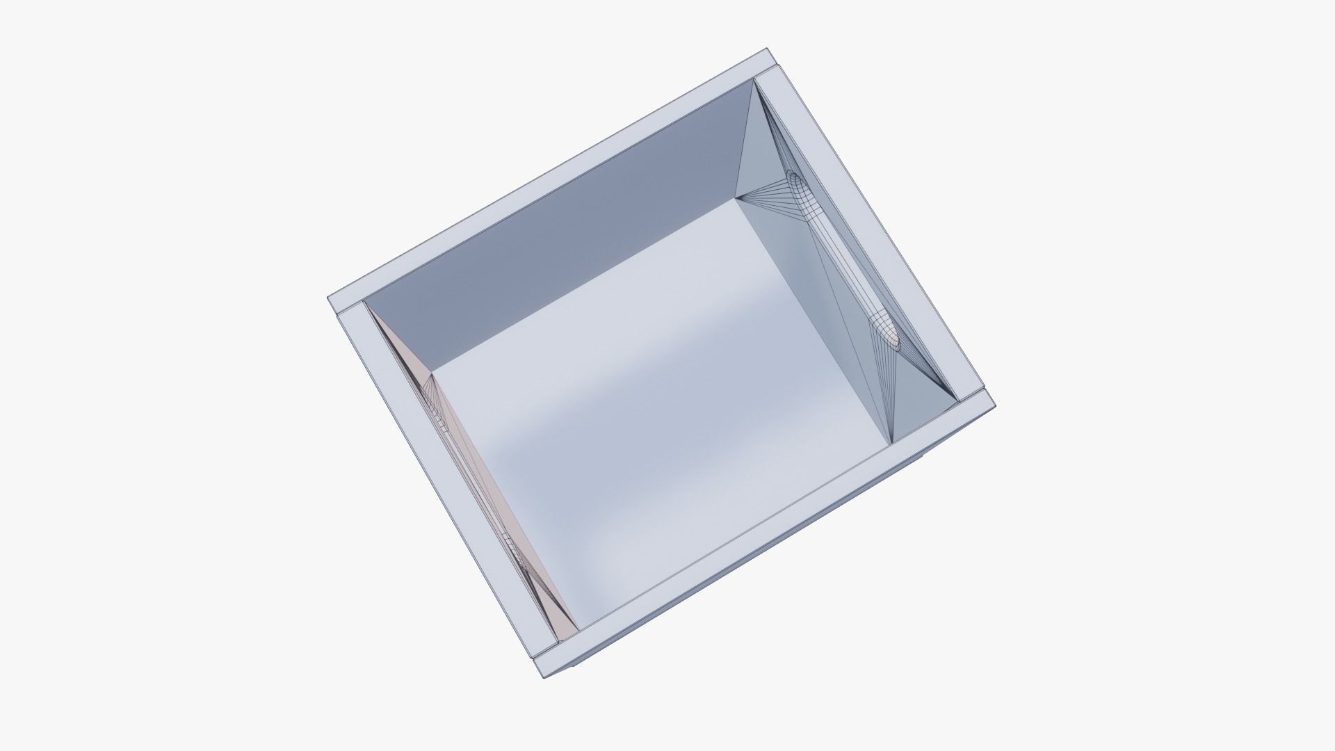 Wooden Storage Box Low-poly 3D model_9