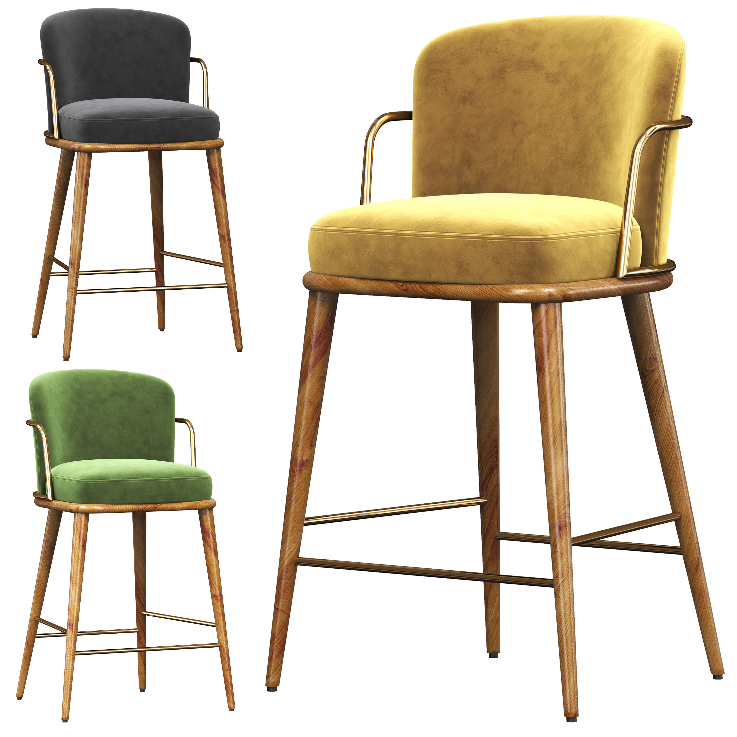Arven Barstool by Parla 3D model_1