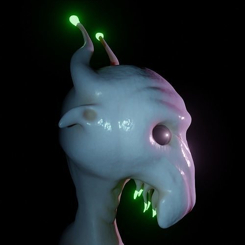 Free Alien Head Free 3D model