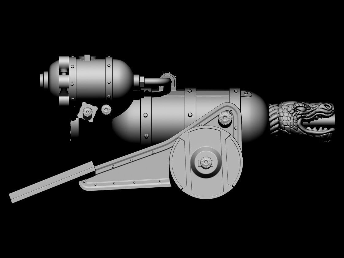 Medieval Cannon 3d print model 3D print model_2