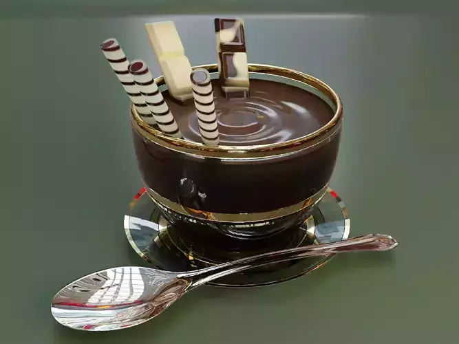 Creamy Chocolate Glass Cup