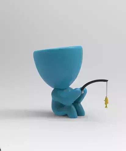 maceta pescando 3D print model