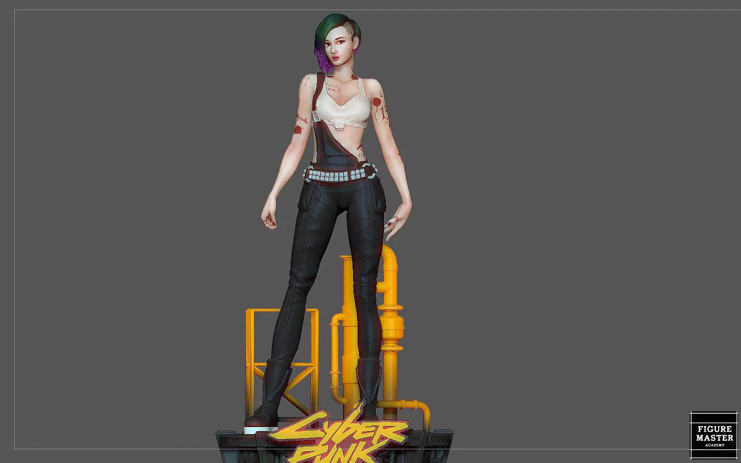 JUDY ALVAREZ STATUE CYBERPUNK 2077 GAME CHARACTER GIRL 3D print model