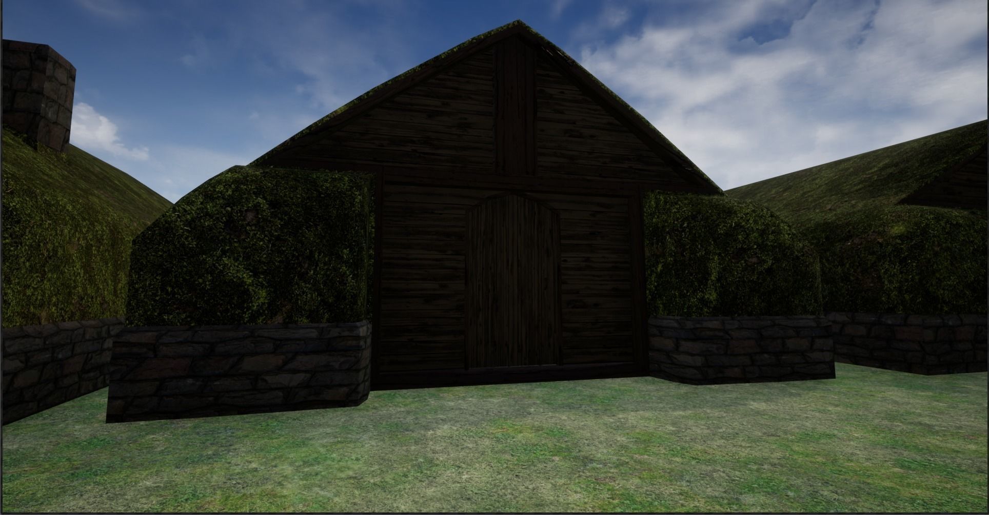 2K Mossy Grass Covered Village Houses Low-poly 3D model_12