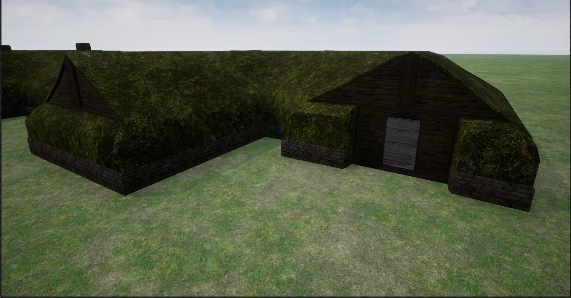 2K Mossy Grass Covered Village Houses Low-poly 3D model_14