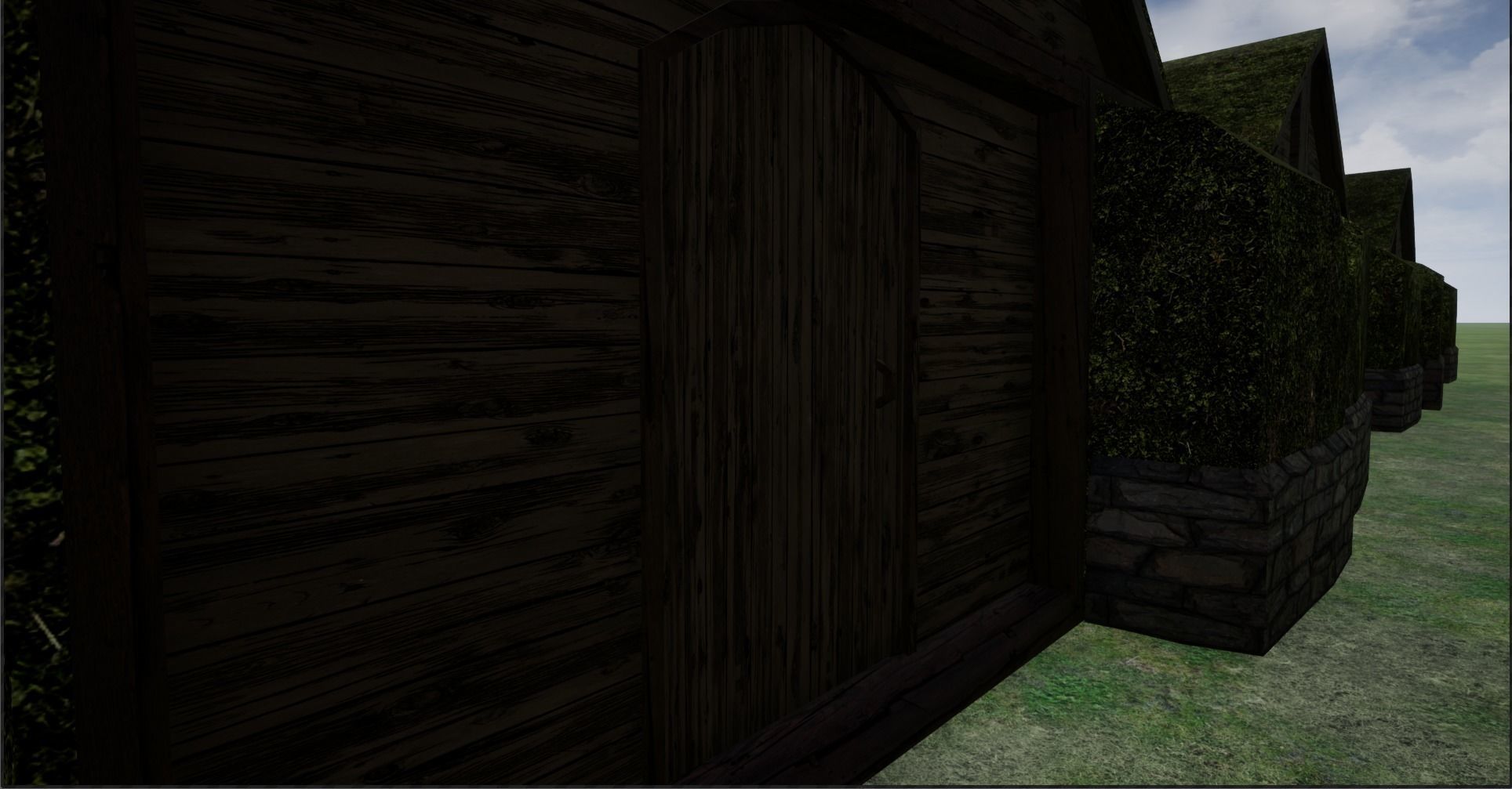 2K Mossy Grass Covered Village Houses Low-poly 3D model_11