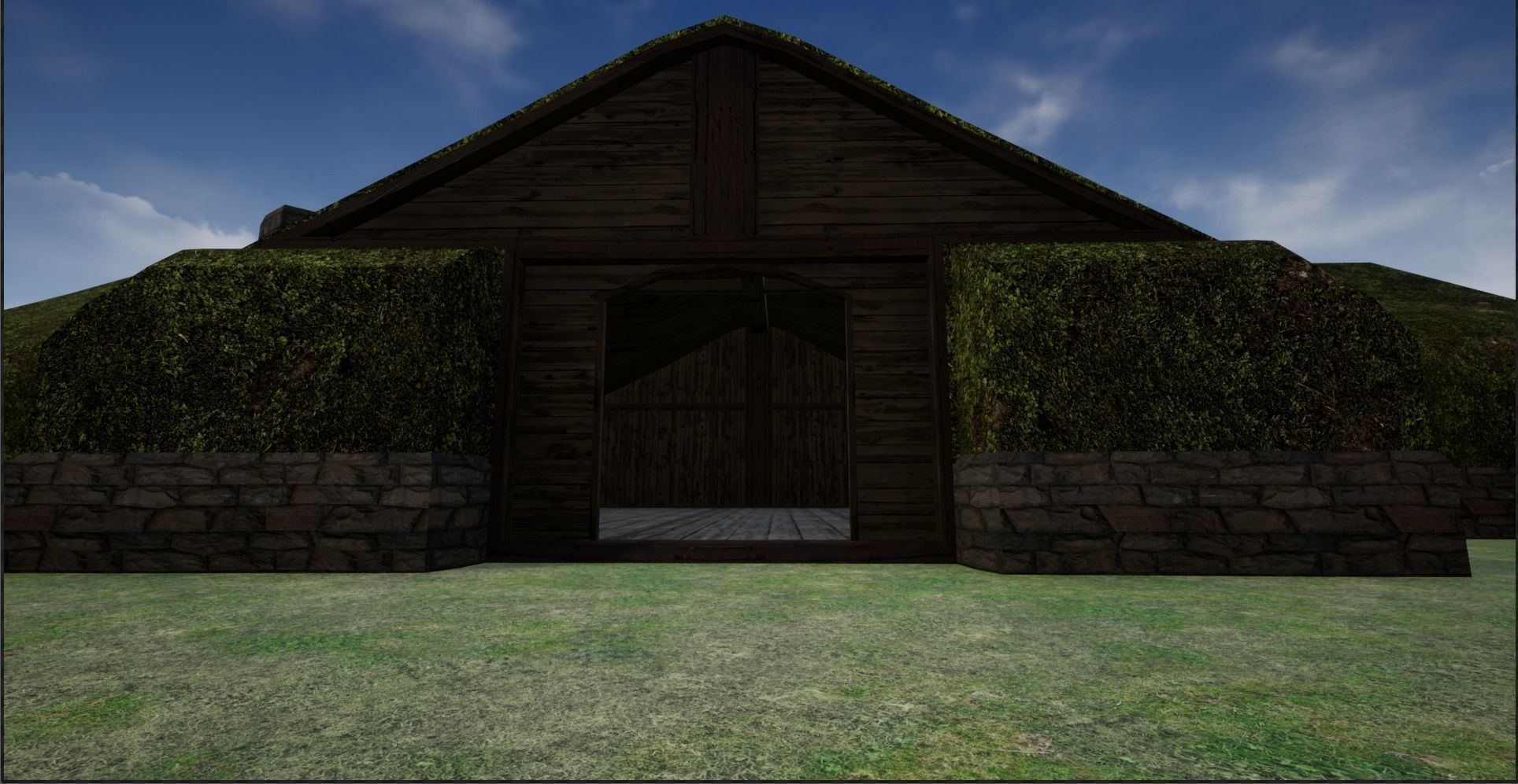 2K Mossy Grass Covered Village Houses Low-poly 3D model_30