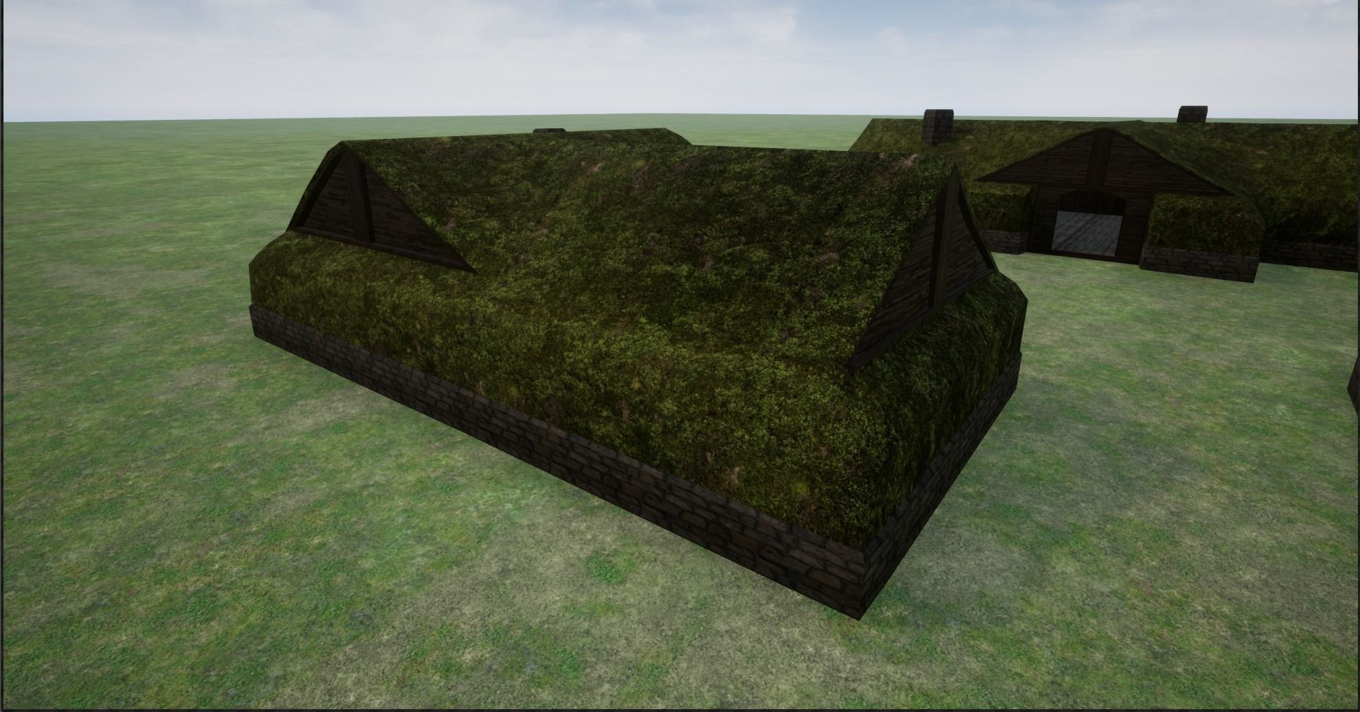 2K Mossy Grass Covered Village Houses Low-poly 3D model_22