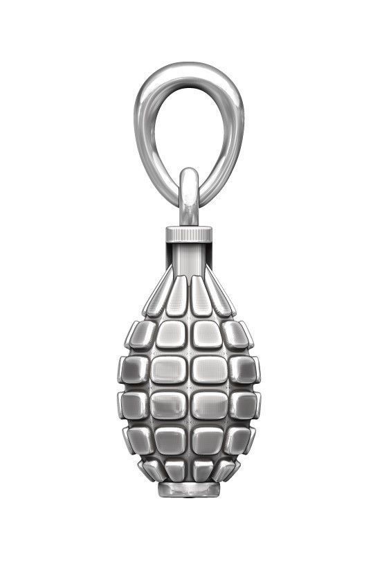 Grenade Pendant Realistic and Detailed 3D print model_8