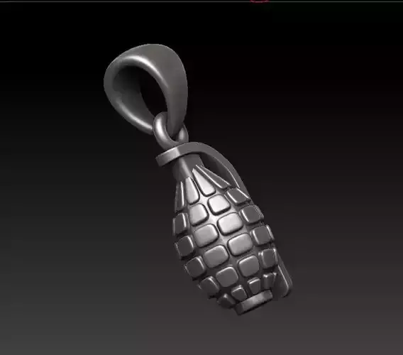 Grenade Pendant Realistic and Detailed 3D print model